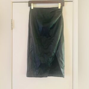 Abercrombie & Fitch Whimsygoth Vegan Leather Pencil Sexy Fitted Midi Skirt Xs